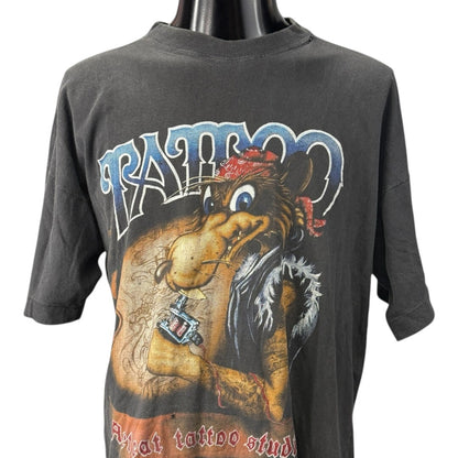 TATTOO STUDIO 90s WOLF T-Shirt Size XL