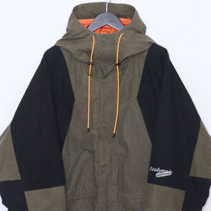 READY MADE 19SS 2TONE Mountain Parka Khaki Black Hoodie Size 2