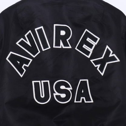 AVIREX MA-1 Commercial Logo Bomber Jacket Black Size L