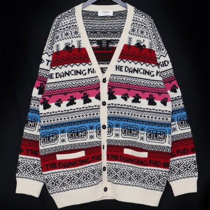 Celine 21SS The Dancing Kid Wool Cardigan White Size M
