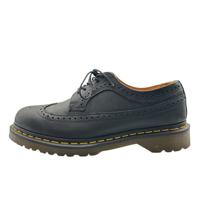 DR.MARTENS Leather Brogue Wingtip Shoes Black Size 27cm