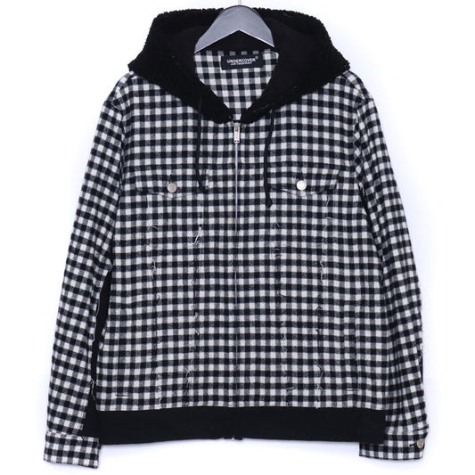 UNDERCOVER 23AW Check Hooded Denim Jacket Black Size 2