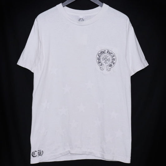 CHROME HEARTS OLD CH T-SHIRT STAR White Size M