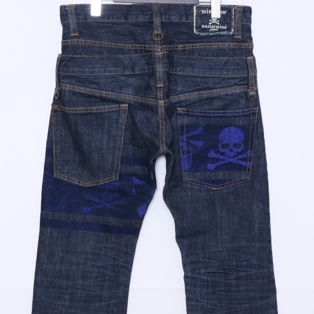 MASTERMIND JAPAN mindblow Skull Print Denim Jeans Size S