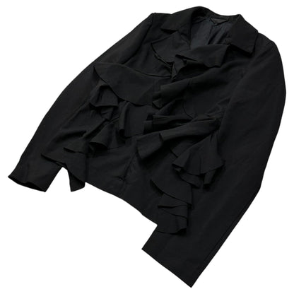 COMME des GARCONS 08AW Ruffled Jacket Black Size SS