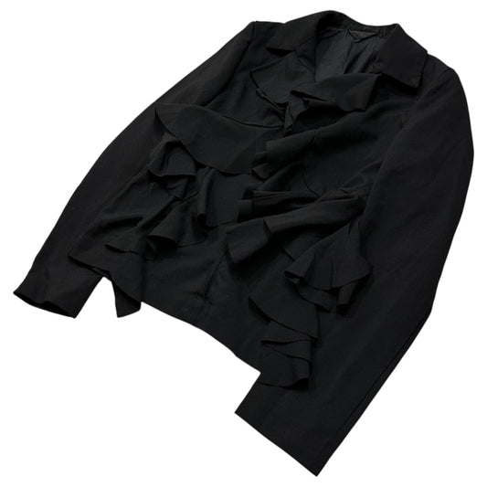 COMME des GARCONS 08AW Ruffled Jacket Black Size SS