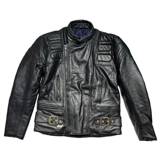 SCOTT 80s British Leather Riders Jacket Black Size 42
