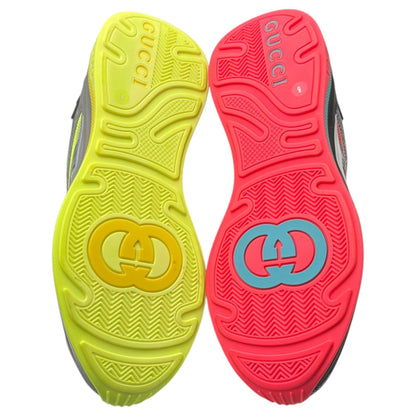 GUCCI 20SS Ultrapace R Mismatched Yellow Sneakers Size 8