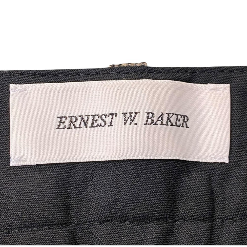 ERNEST W. BAKER CUFFED 70s Check Trousers Brown Size XS