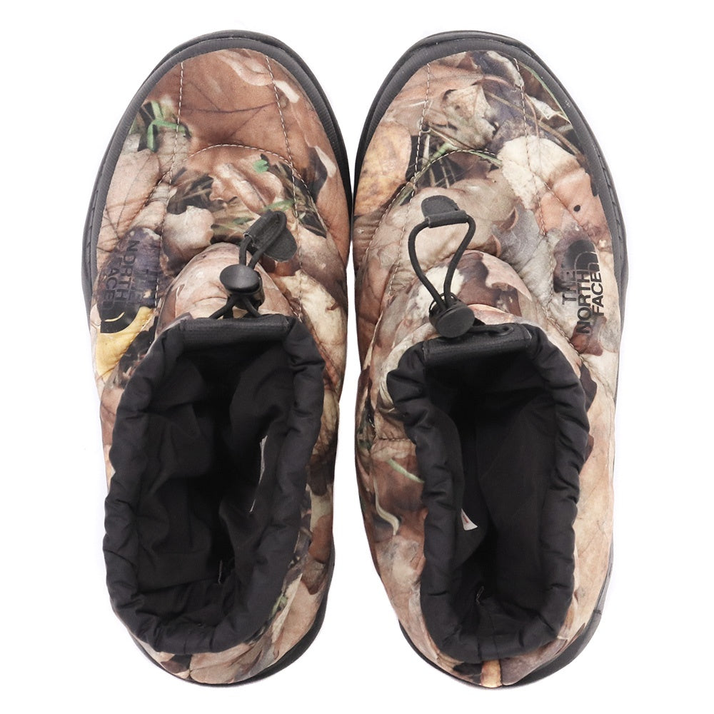 Supreme x TNF 16AW Nuptse Bootie Leaf Camo Boots Size 26cm