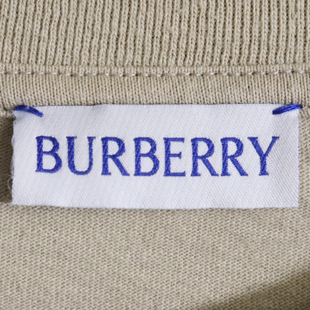 BURBERRY Equestrian Knight Cotton T-Shirt Khaki Size S