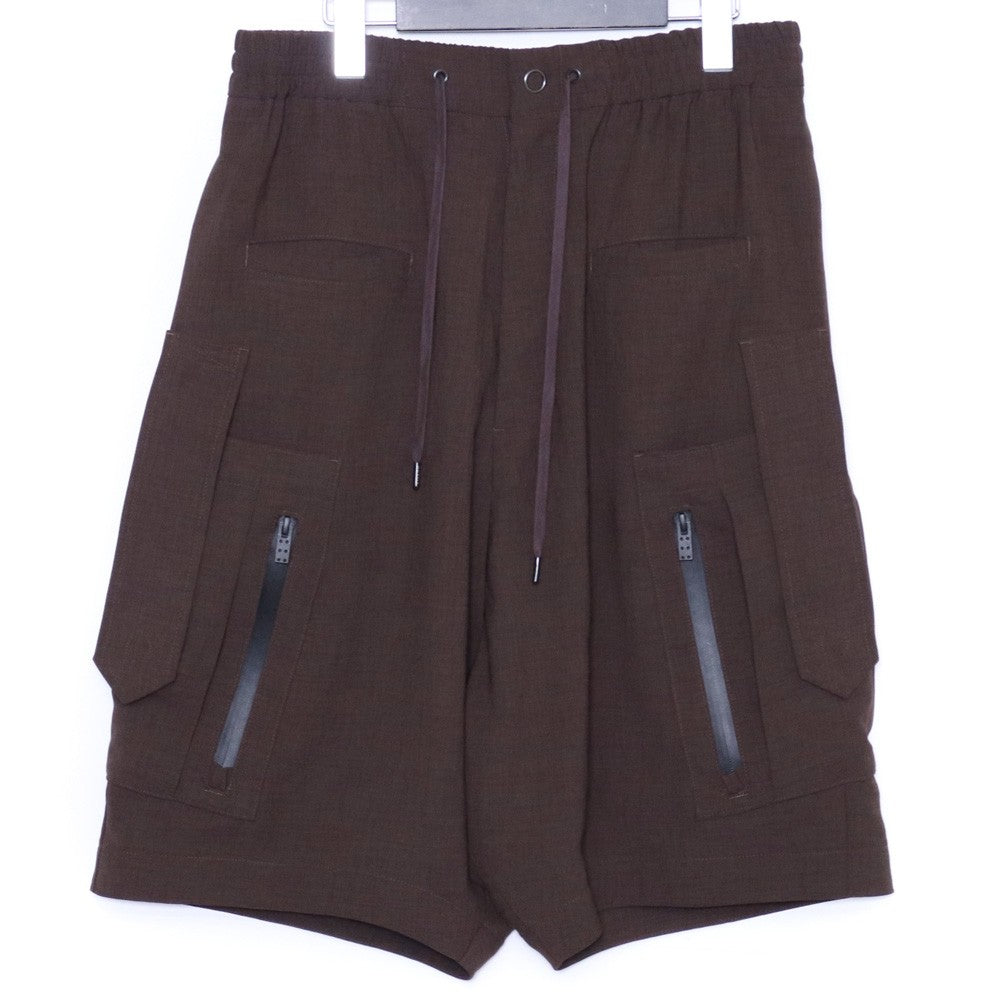 DEVOA 25SS Hybrid Polyester Half Pants Brown Size 2