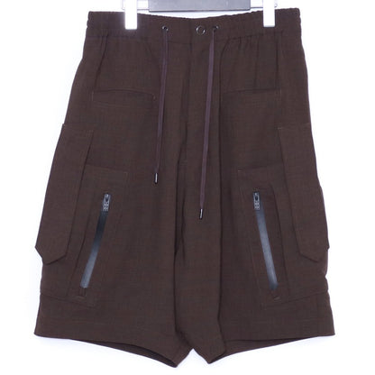 DEVOA 25SS Hybrid Polyester Half Pants Brown Size 2