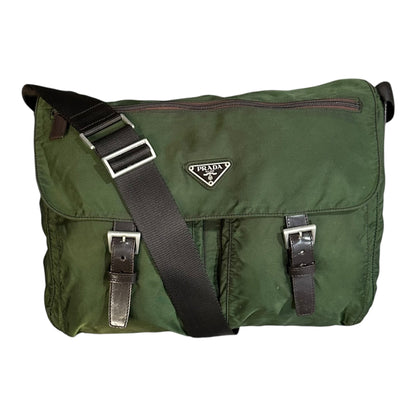 PRADA Nylon Messenger Bag Khaki