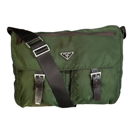 PRADA Nylon Messenger Bag Khaki