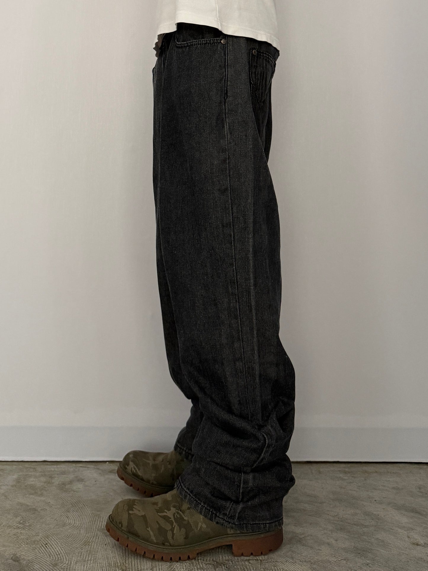 Sean John Black Wide Denim Jeans Size 40