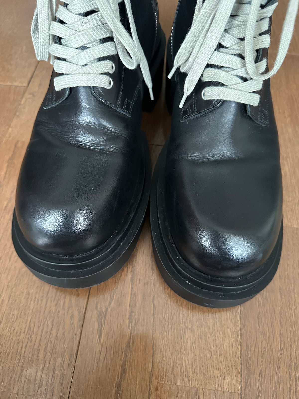 rick owens SS23 Army Long Bogun Boots
