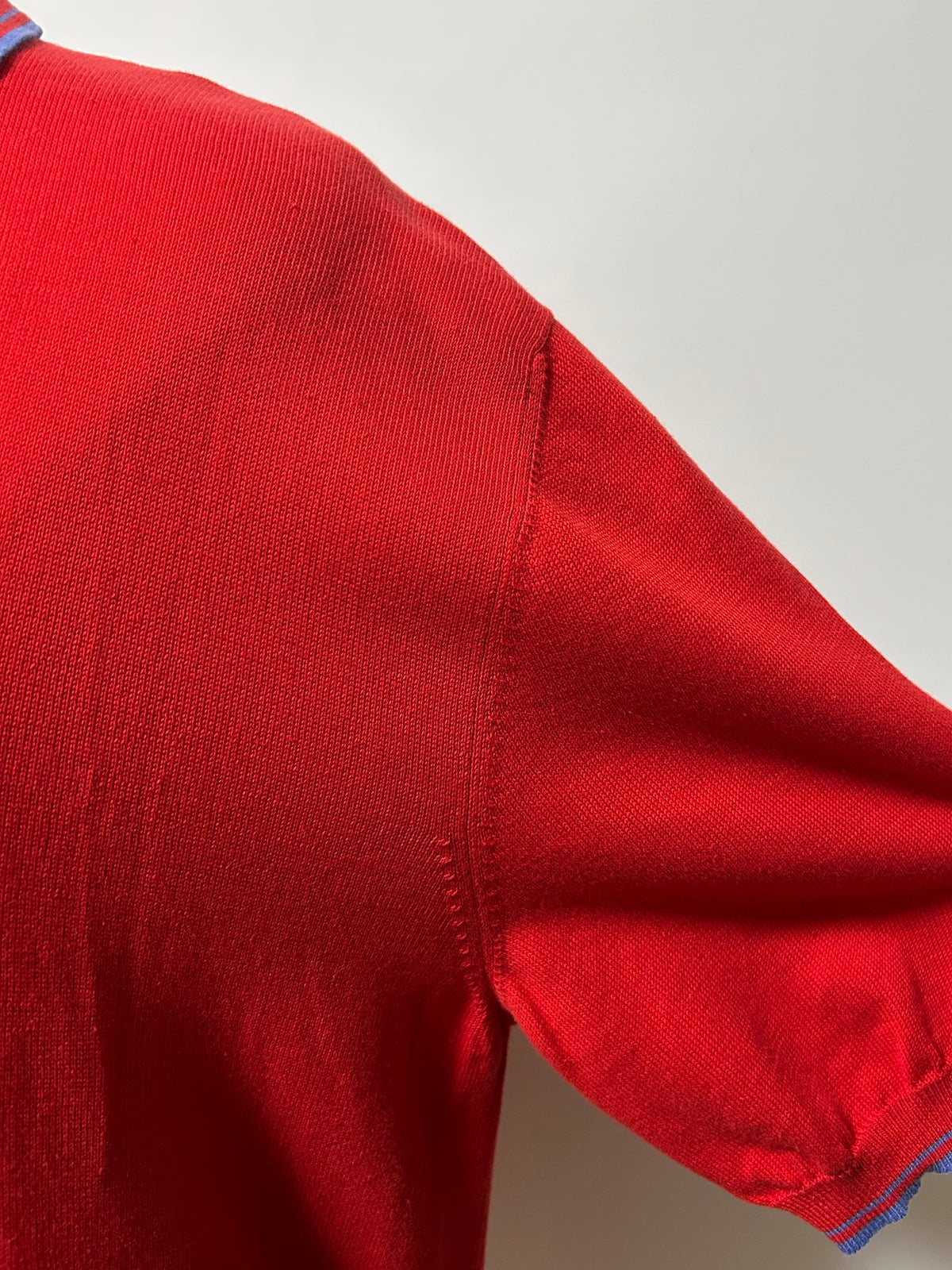 GIANNI VERSACE 1990s Red Cotton Polo Shirt