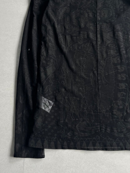 Givenchy Black See-Through Henley Shirt Size XXS