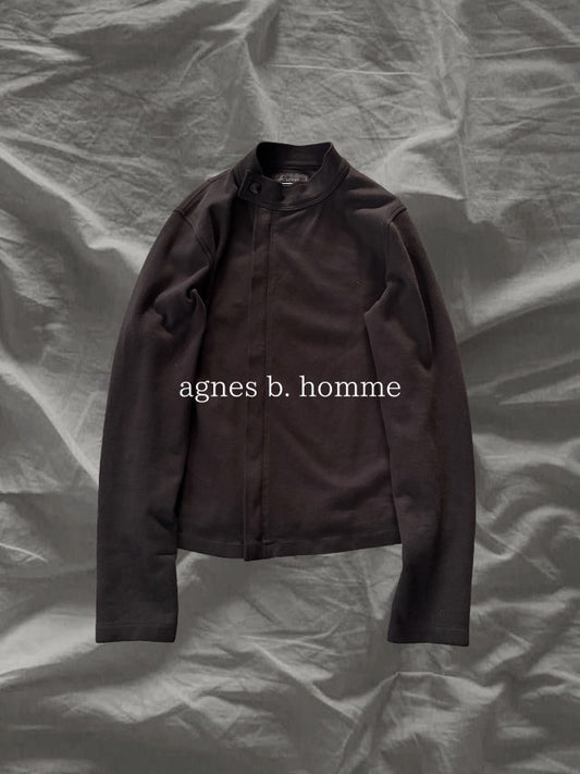 agnes b. homme AW07 Cotton Asymmetric Jacket Black