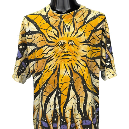 LIQUID BLUE 90s Pinkerton Sun Moon Print T-Shirt Size L