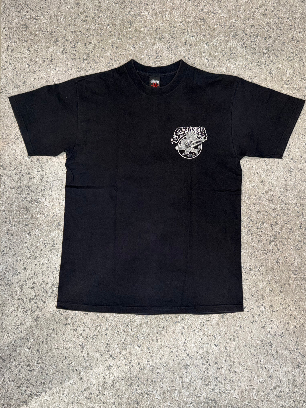 STUSSY Surfman T-Shirt Black Size M