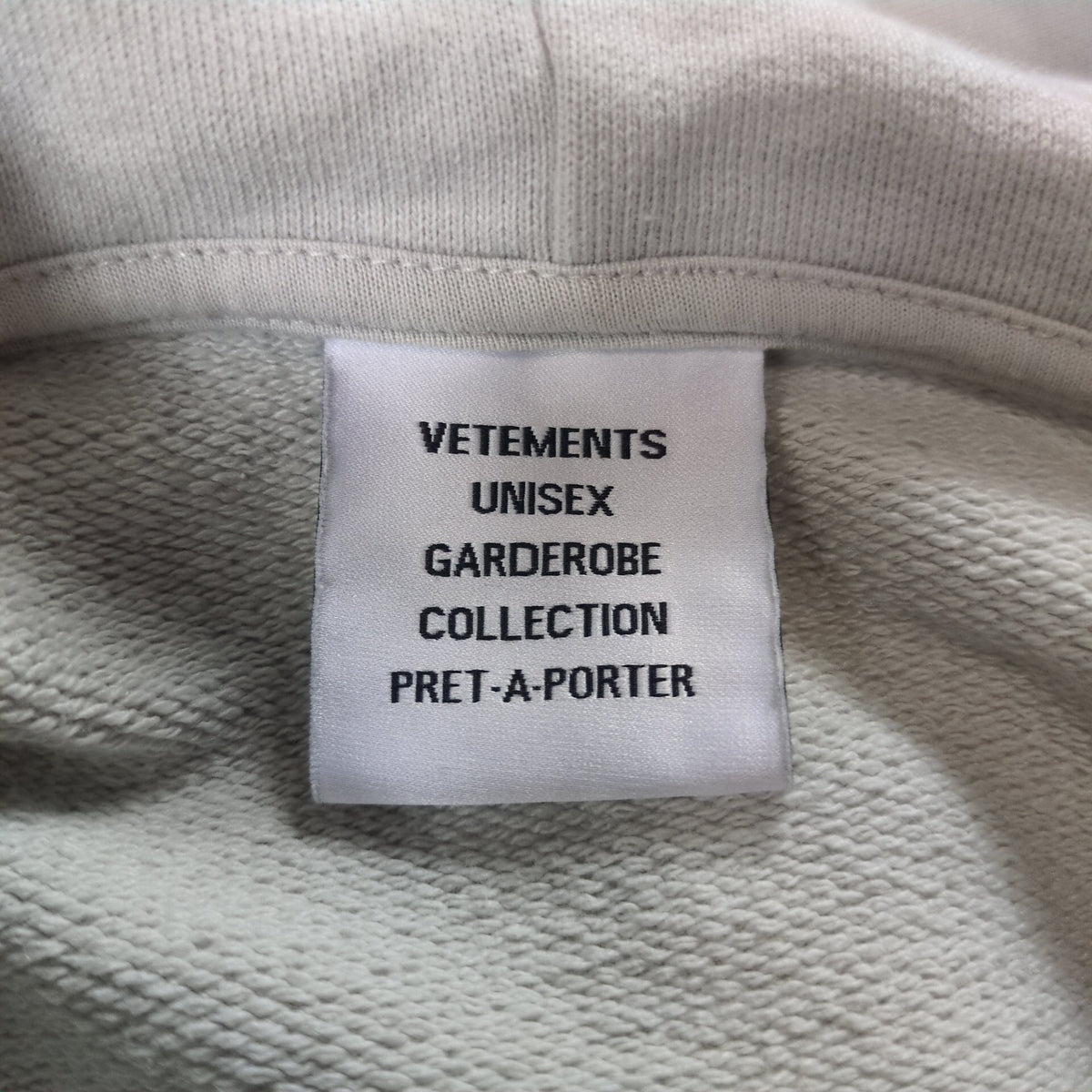 VETEMENTS 23AW Crystals Logo Oversized Hoodie Gray Size S