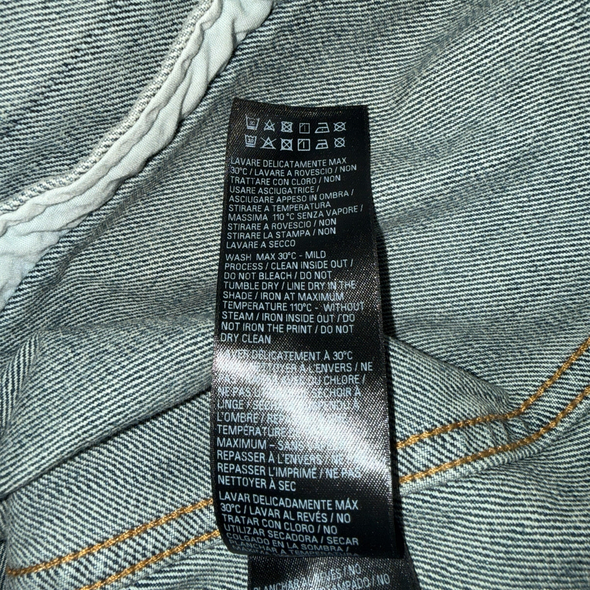 Balenciaga 24 Summer Tattoo Denim Jacket Size L