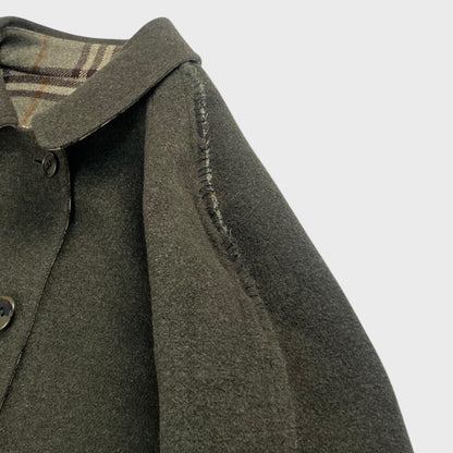 Burberrys' 90s Reversible Wool Short Coat Nova Check Size M