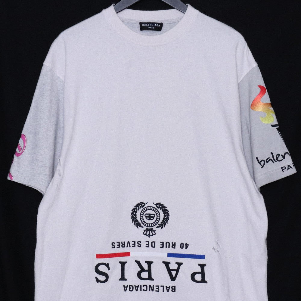 BALENCIAGA 22AW Upside Down Reconstructed T-Shirt Size 2