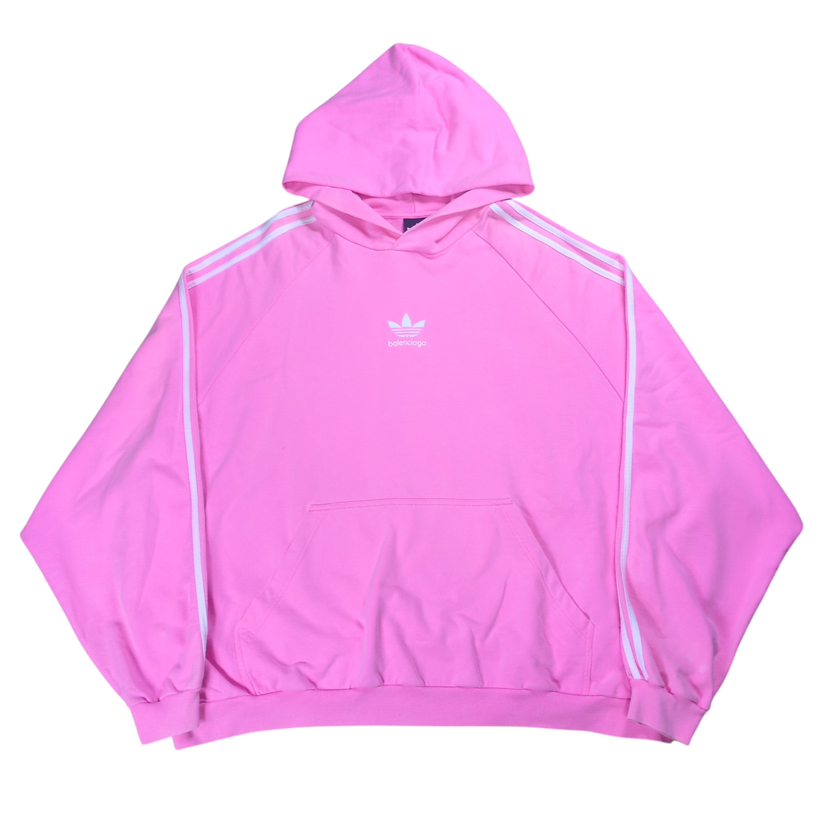BALENCIAGA x adidas Logo Oversized Hoodie Pink Size 4
