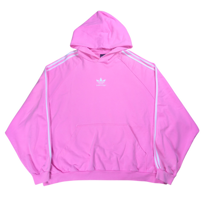 BALENCIAGA x adidas Logo Oversized Hoodie Pink Size 4