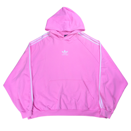 BALENCIAGA x adidas Logo Oversized Hoodie Pink Size 4