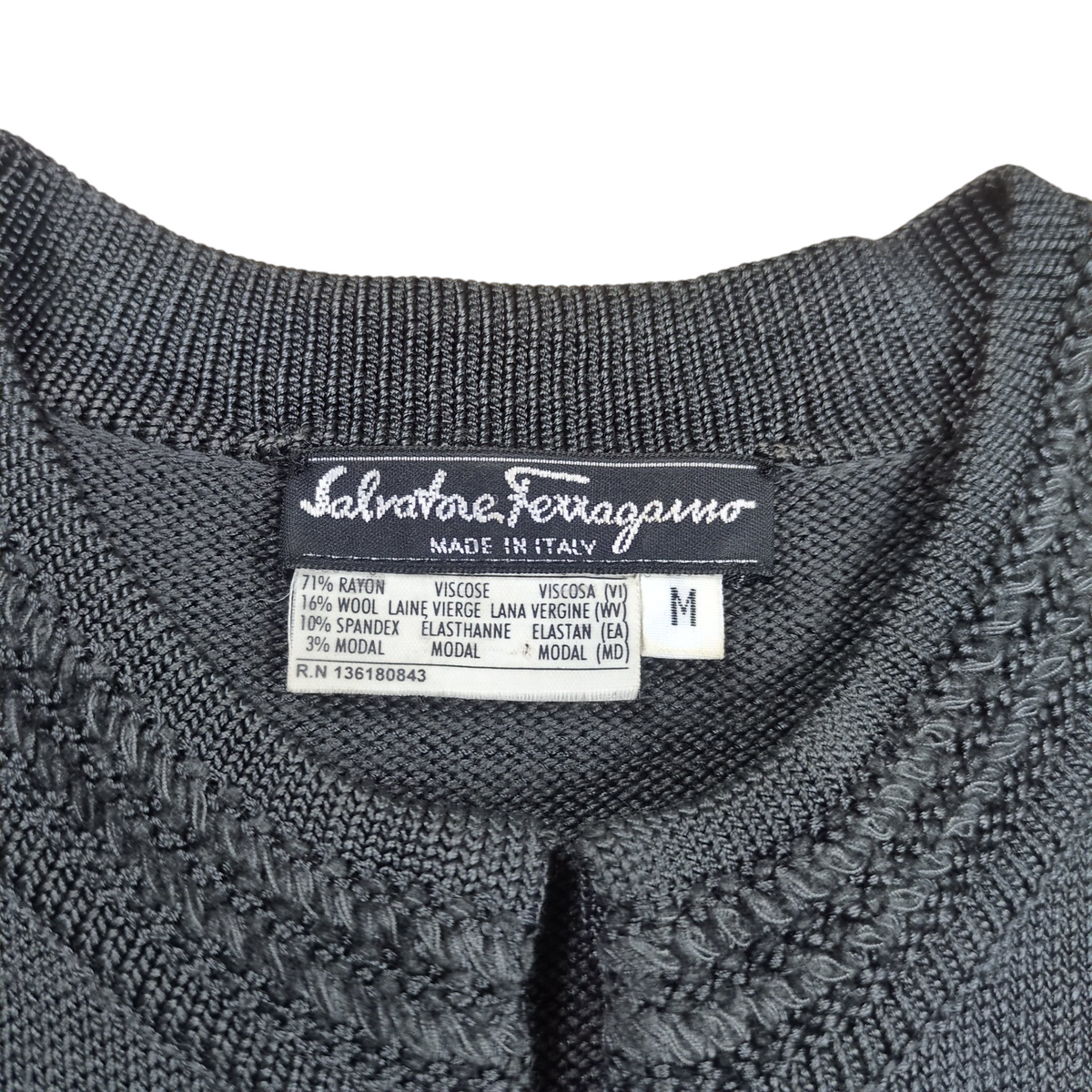Salvatore Ferragamo Double Zip Up Cardigan Gray Size M