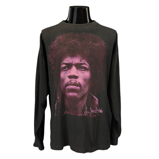 Jimi Hendrix Portrait Vintage Long Sleeve T-Shirt Size XL
