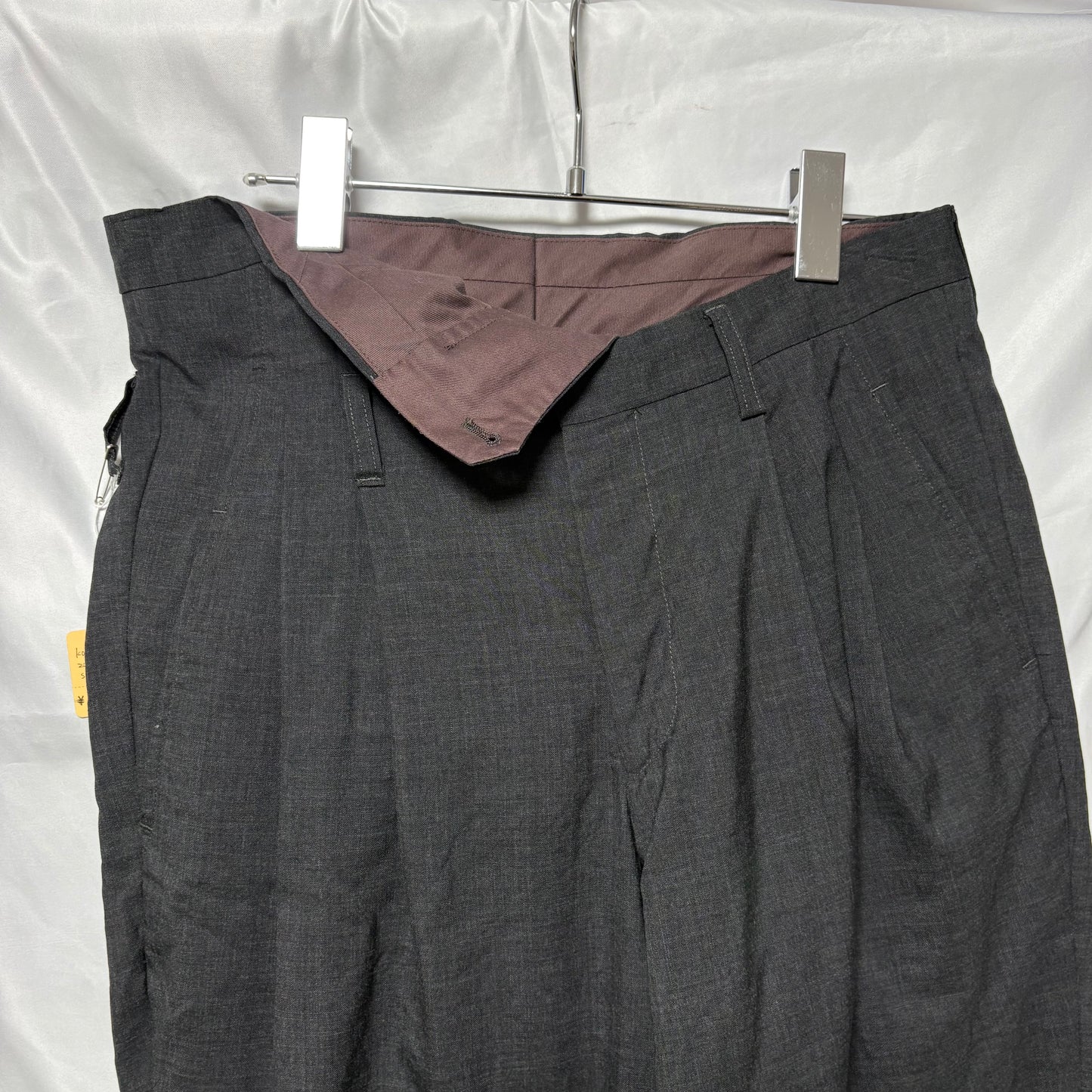 kolor 21SS Asymmetric Wool Cropped Pants Gray Size 2