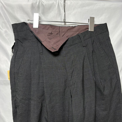 kolor 21SS Asymmetric Wool Cropped Pants Gray Size 2