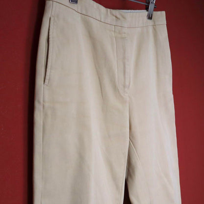 Jil Sander Beige Double Hem Cropped Chino Slacks Size 34
