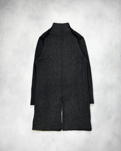 Label Under Construction Zip-Up Intarsia Knit Coat Size M