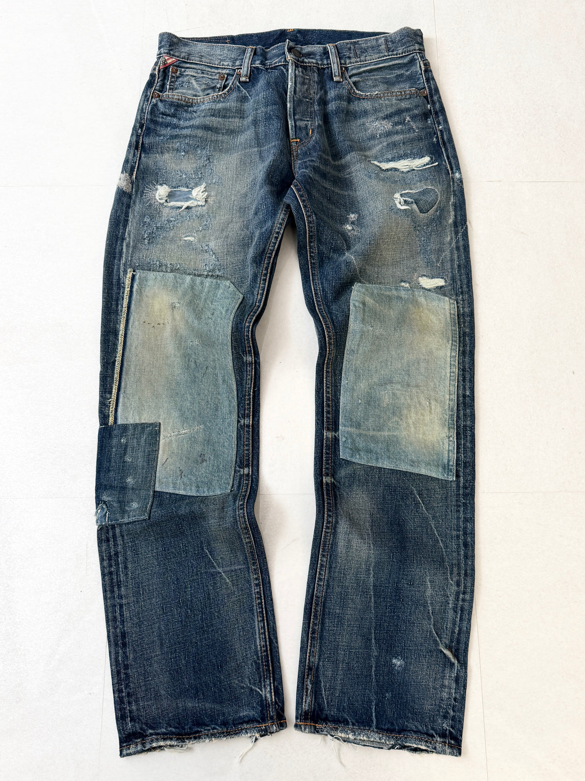 DENIM&SUPPLY Patchwork Damaged Denim Jeans Size 30/30