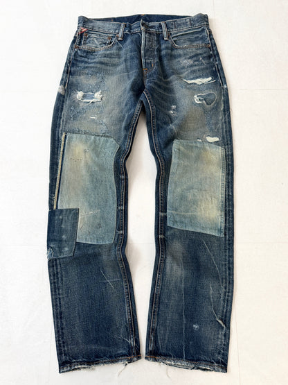 DENIM&SUPPLY Patchwork Damaged Denim Jeans Size 30/30
