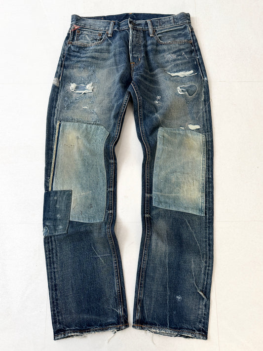 DENIM&SUPPLY Patchwork Damaged Denim Jeans Size 30/30
