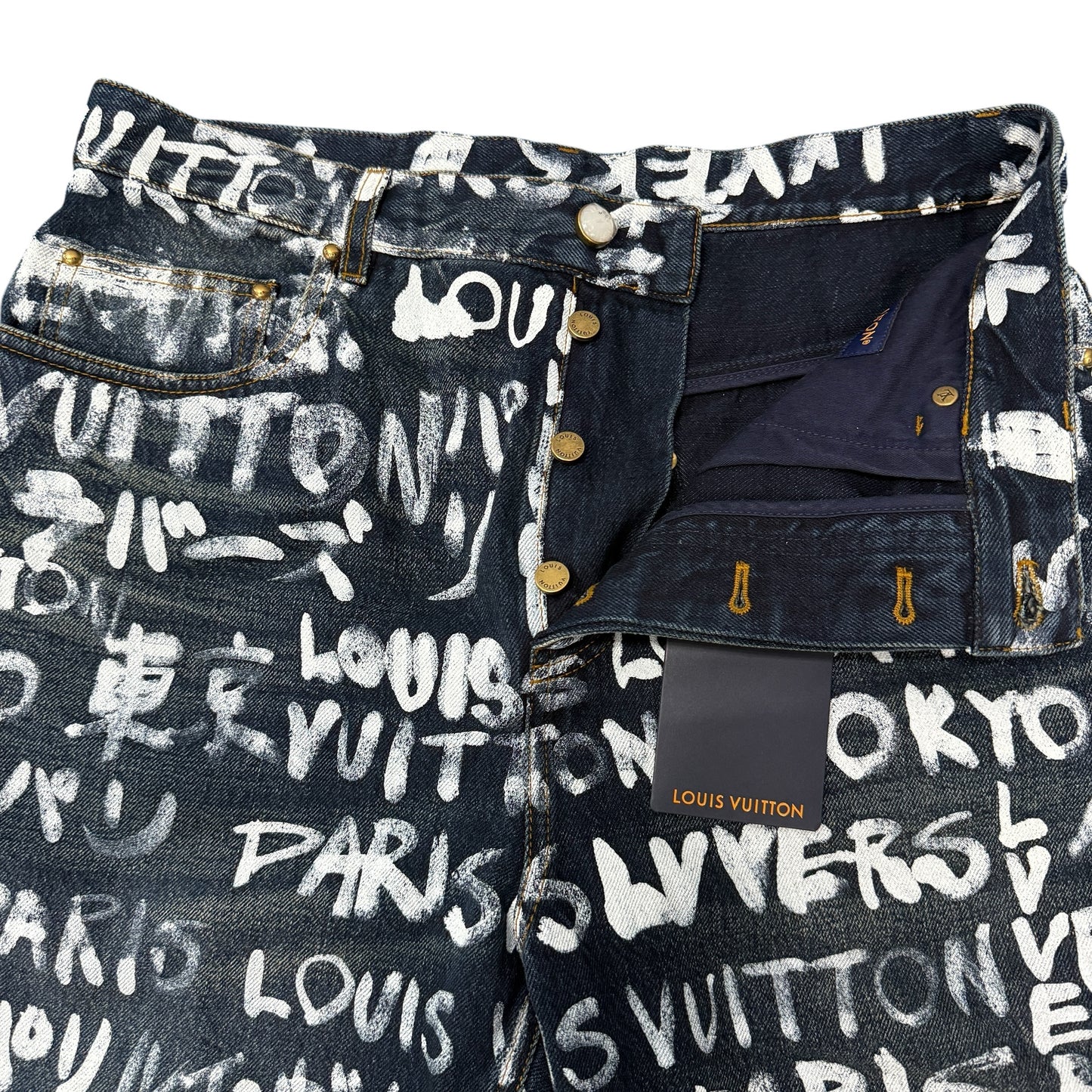 LOUIS VUITTON 25AW NIGO x Pharrell Denim Pants Size 30