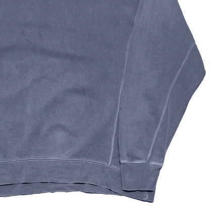 ADIDAS 1980s Washed Cotton Sweatshirt Light Blue Size L