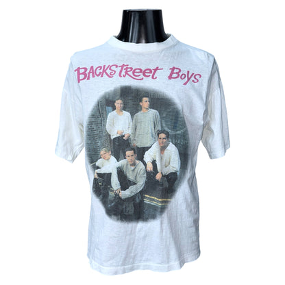 BACKSTREET BOYS 90s Photo Print Single Stitch Tee Size XL