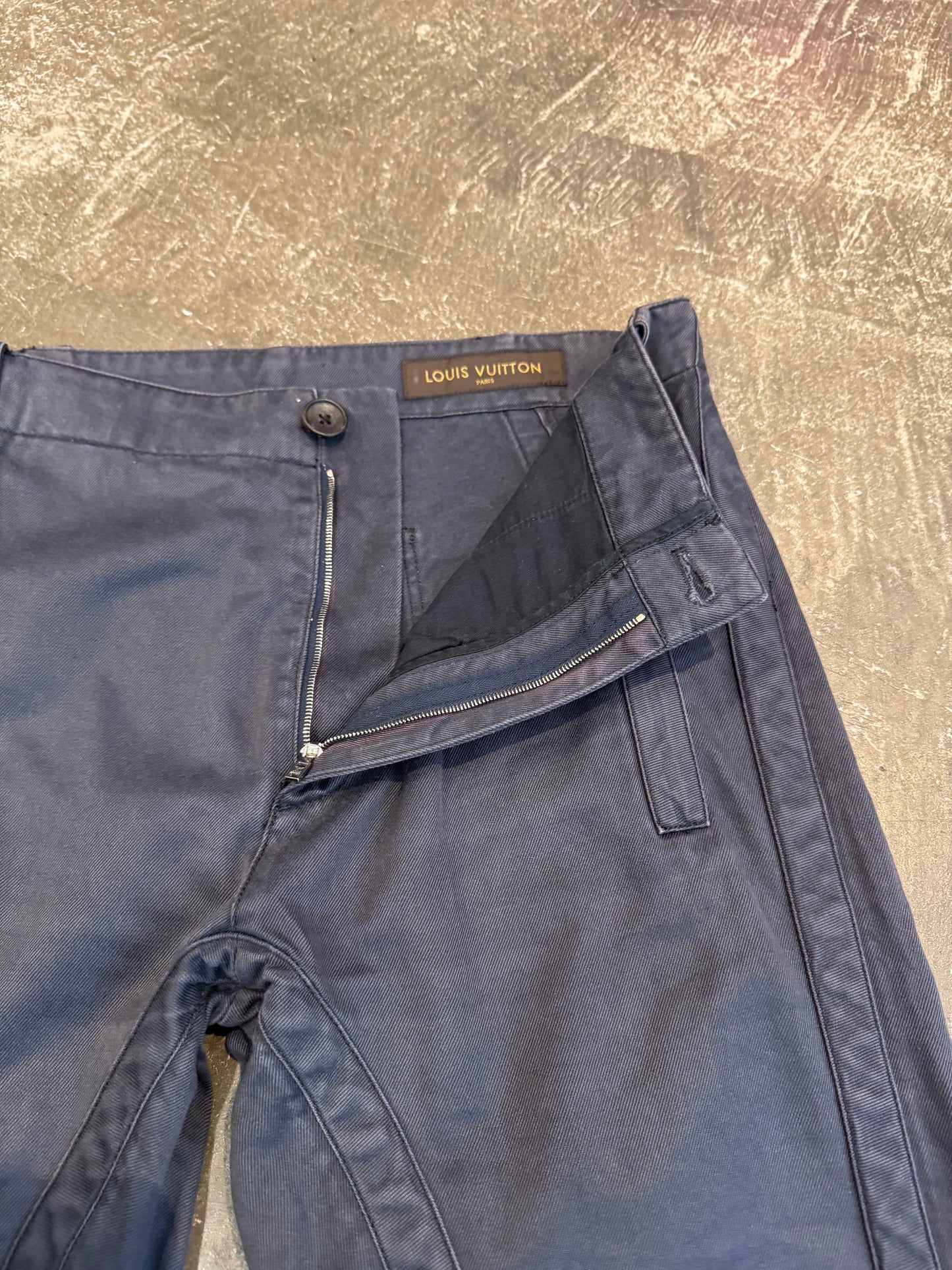 Louis Vuitton Navy Cotton Pants Size 36