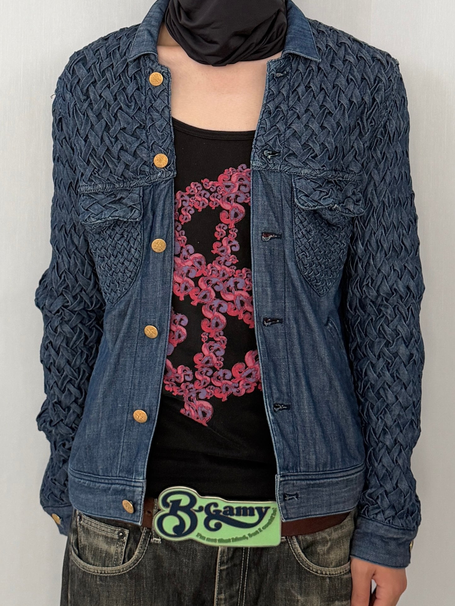 Vintage XAMPAGNE Blue Trucker Jacket Size 1