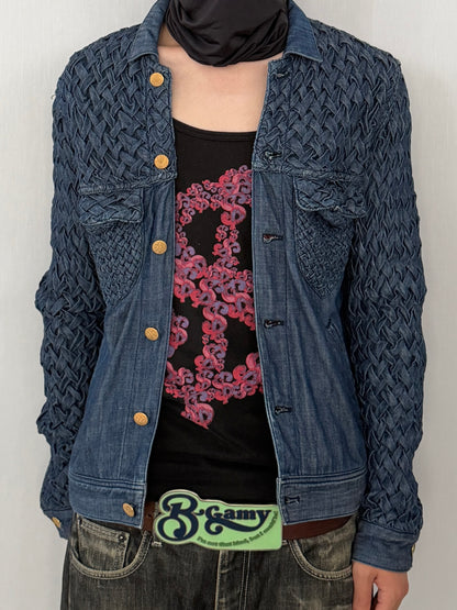 Vintage XAMPAGNE Blue Trucker Jacket Size 1