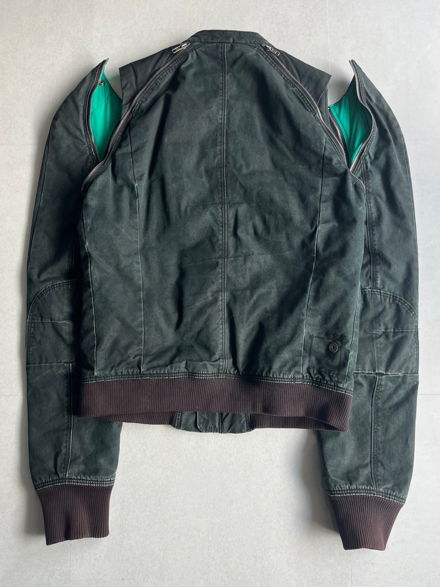 Diesel Green Gimmick Cotton Jacket Size L
