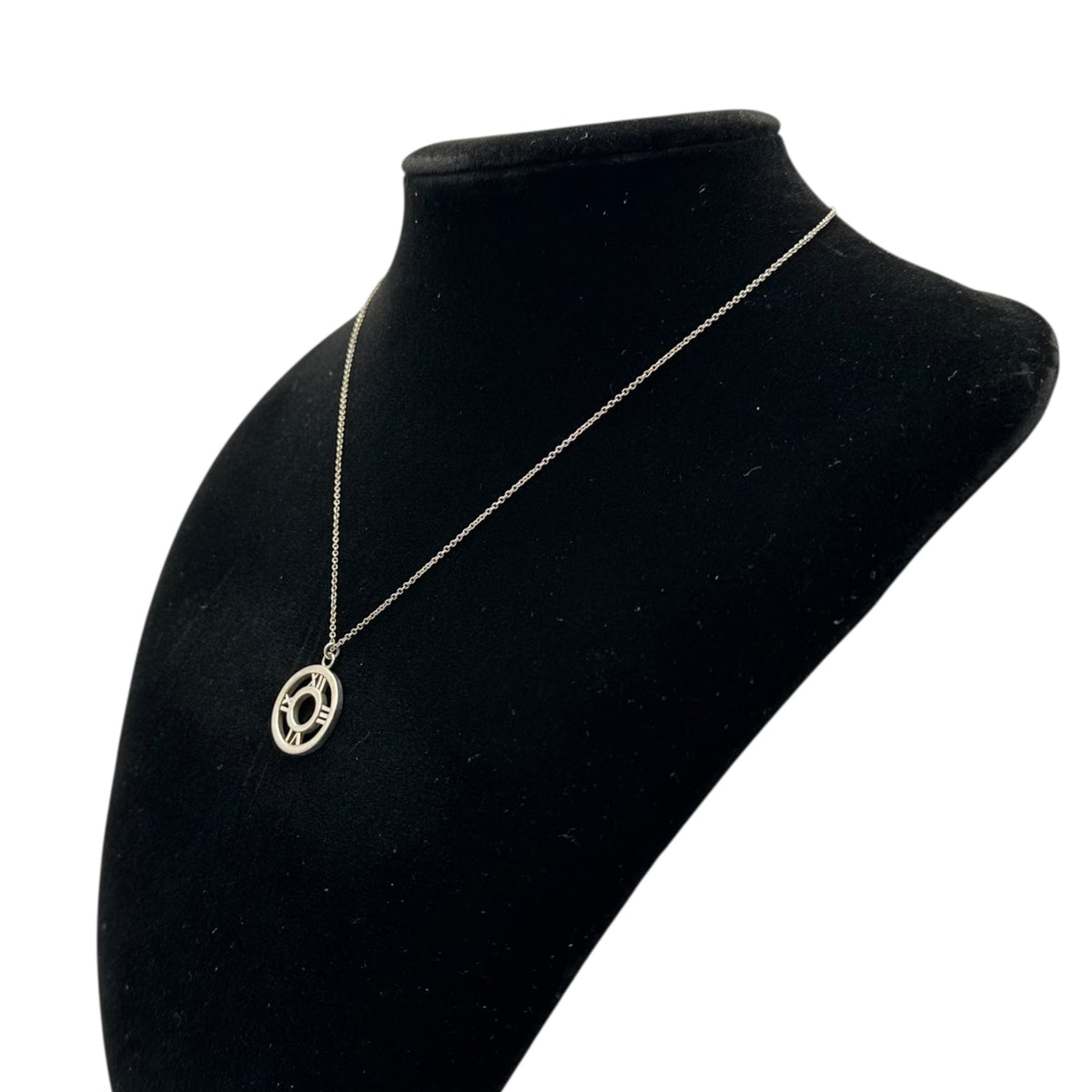 TIFFANY & CO. Atlas Open Medallion Pendant Necklace Silver